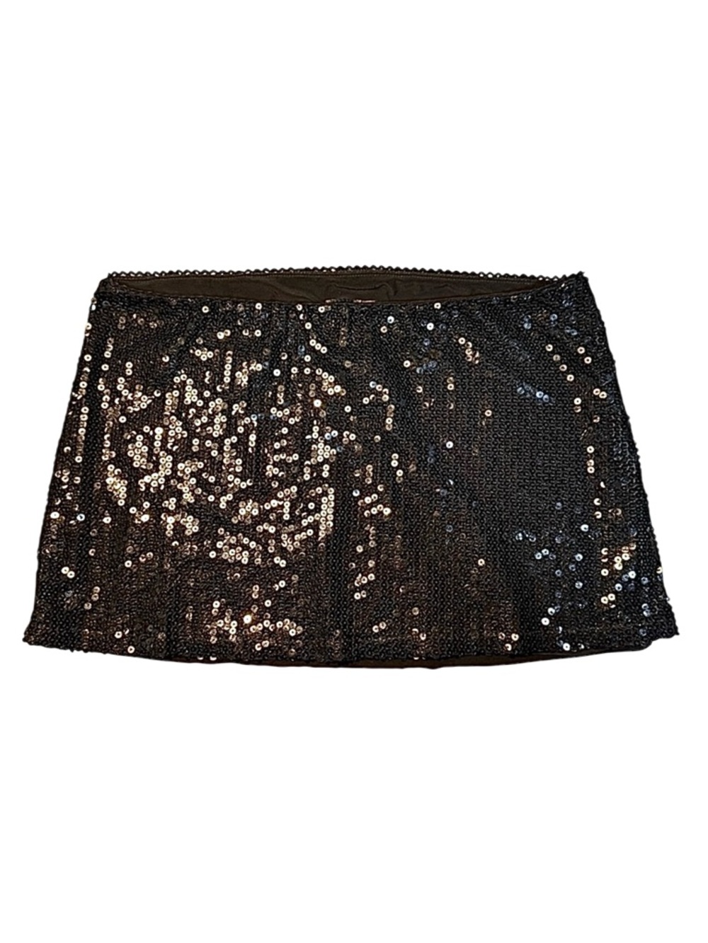 4/$40 Guess Los Angeles Womens Black Sequin‎ Mini Skirt Size LG